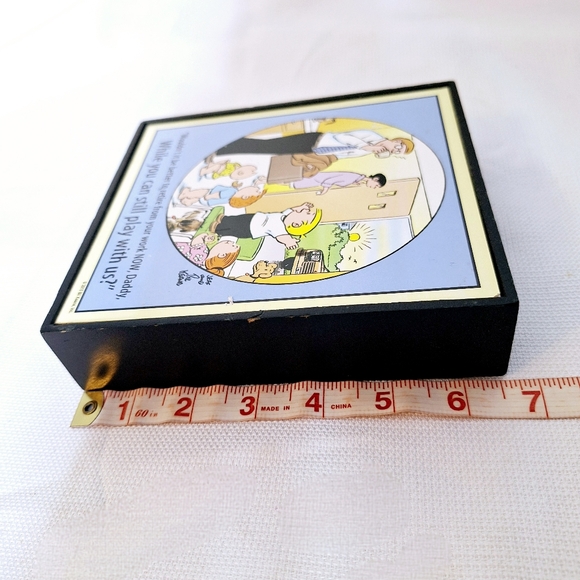 Open Road brand"The Family Circus" Nostalgic funny paper cube wall art. - Picture 2 of 6